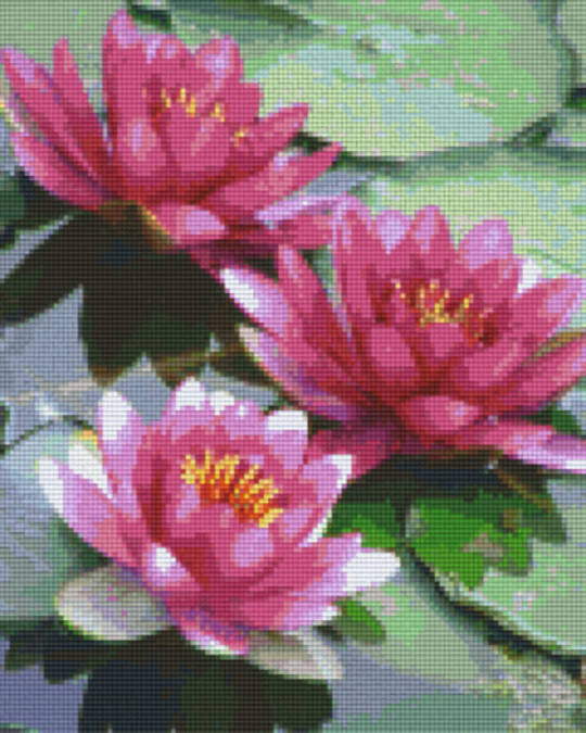 Waterlillies Nine [9] Baseplates PixelHobby Mini- mosaic Art Kit
